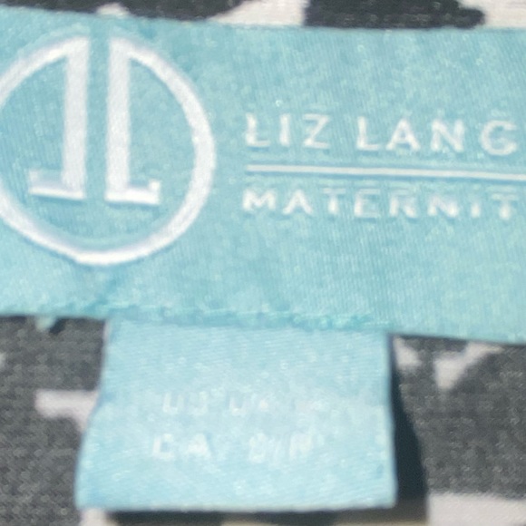 Black and white small maternity wrap around dress from LIZ LANGE - Picture 5 of 6